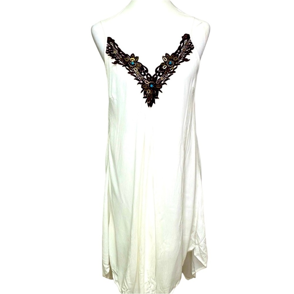 Venus Gauze Embellished Slip Dress